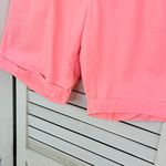 H&M  Twill Cuffed Chino‎ Bermuda Shorts Neon Coral Size 6 Stretch Photo 3