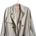 JustFab Beige Double Breasted Lightweight Belted Trench Coat Size Small Photo 3
