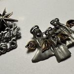 Lot of 2 Silver Tone Brooch Pins Photo 3
