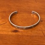 Retro Elegance Design Gold Etching Designs Effortlessly Chic Sleek Cuff Bracelet Silver Photo 3