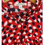 Free Assembly Long Sleeve Tiered Belted Mini Dress with Pockets Size Small Red Photo 9