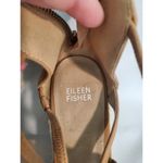 Eileen Fisher Wanda Nubuck Leather Tan Strappy Wedge Espadrille Sandals.s48 Photo 2