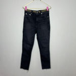 AGOLDE  Roxanne Super High Rise Skinny Jeans Studded Highway Black Denim‎ Size 29 Photo 3