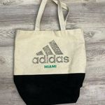 Leed's Beige Miami Graphic Canvas Open Top Tote Approximately 14" X 15" Tan Photo 0