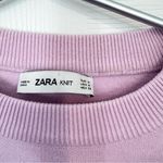 ZARA Lilac Wide Sleeve Cropped Sweater MEDIUM Photo 4