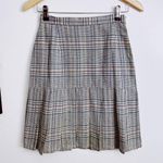 French Connection  Vintage 70s School Girl Pleated Plaid Mini Skirt Photo 0