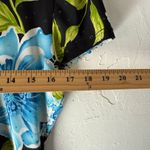 Jessica Max Y2k Funky USA Size Medium Black Blue Floral Sparkle Short Sleeve Top Photo 6