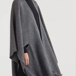 7 For All Mankind NWT  Fringe Grey Poncho Wrap Photo 0