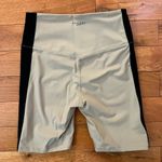 ANINE BING Sport Blake Biker Shorts Neutral Tan Black Side Racing Stripe S Photo 2