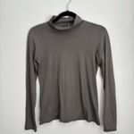 Anthropologie  Maeve Top Women Cotton Mock Neck Ribbed Pullover Size XS  Photo 2