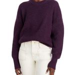 IRO Mona Wool Knit Ribbed Sweater, Dark Purple Size L, New w/Tag Retail $445 Photo 11