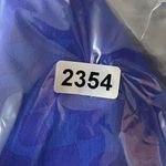 Chico's Additions by  Shirt Top Womens 2 US‎ L Blue Textured Floral Button Down Photo 7