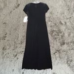 J.R. Nites by Caliendo Dress 4 Petite Black Velvet Maxi Beaded Goth Glam Vintage Size 4P Photo 2