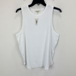 Madewell  Regenerative Cotton Ribbed Cutaway Tank Top Basics White XXL NWT Photo 5