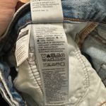 Levi's | Blue Denim Icon Frayed Hem Cutoff Mini Skirt Photo 3