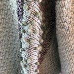 Vintage HAND knit sweater vintage 80s sea foam green with silver accent Size M Photo 8