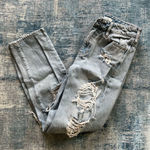 PacSun  Distressed Pale Wash Straight Leg High Rise Mom Jeans Size 25 Photo 0