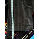 Ann Taylor Loft By  Black/Blue Striped Dress Pants Mid Rise Zip Size See Measures Photo 5