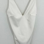 Good American XS White Plunge One Piece Bodysuit Adjustable Straps Photo 0