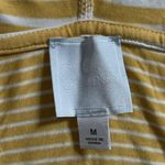 Hooded Striped Short Sleeve Shirt with Hood Yellow Size M Photo 1