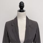 M0851 Brown Deep Purple Lightweight 2 Button Crinkled Short Blazer XS Photo 2
