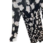 All Saints Skylar Long Sleeve Sheer Maxi Dress Floral Black White Grunge lite Photo 10