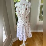 Vintage 90s Paris Sport Club White Floral Lace Back Fit and Flare Dress Large Photo 3