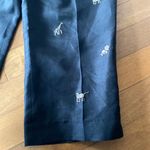 American Vintage Vintage silk crop pants with embroidered safari animals size 14 Photo 4
