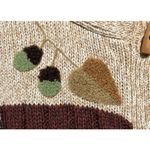 Erika  Women's Color Block Brown Tan Black‎ Sweater Wood Toggle Buttons Size M Photo 3