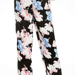 Vince Camuto  Black Floral Pants with Pink and Blue Photo 0