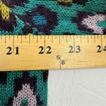 LOGO By Lori Goldstein Logo Lori Goldstein Green Fair Isle Crew Neck Sweater Womens L Sequins Cozy Photo 7