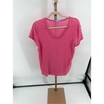 J. McLaughlin Women’s Linen Blend V-neck Short Sleeve T-shirt Size Large Photo 4
