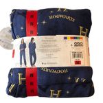 Harry Potter  Hogwarts Womens Pajama Lounge Set Long Sleeve Navy Blue M Photo 2