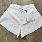 We Wore What White High Rise Denim Shorts Women’s 26 NWT Flare Bell Stretch Photo 0