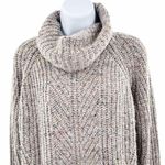 Madewell Color Fleck Chunky Knit Slouchy Wool Cowl Neck Turleneck Sweater Photo 4