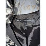 White House | Black Market ‎ Embroidered Blue White Flowers Black Mesh dress size 0 Photo 4