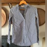 Kate Spade  classic navy stripe button down shirt Photo 0