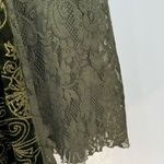 Vintage Havenbleu Mixed Media Beaded Jewel Tone Turquoise Gold & Brown Skirt M Blue Size M Photo 6