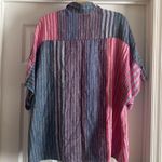 Flax  Linen 2PC Stripe Blouse Set Photo 8