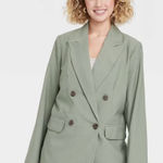 A New Day NWT  Sage Green Double-Breasted Blazer Sz S Photo 0