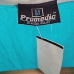 Promedic Scrub Top Blue White Trim 4 Pocket Medium Photo 1