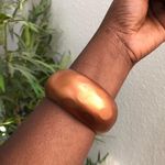 Y2K Boho Hippie Indie Wooden Large Chunky Gold Photo 0