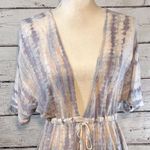 Cynthia Rowley  100% Linen Beach Coverup Tie Dye Pink/Purple/Blue-Small Photo 1