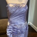 Women’s Strapless Lilac/Silver Formal Prom Party Dress Corset Back Size 16 *READ Photo 1