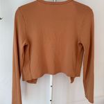 Women's Button Down Cardigan in Warm Tan Size M Photo 3