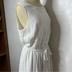 Candalite NEW  Size Medium White Midi Dress Handkerchief Lace Trim Boho Photo 6