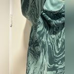 Brooklyn Cloth  Teal Swirl Embroidered Drip Hoodie. Kangaroo Pocket. Sz: S. Photo 10