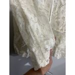 Karl Lagerfeld Paris White Lace Women's long dress coat SZ 10 open front pocket Photo 1