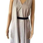 Simply Vera, Vera Wang Simply Vera Vera Wang Beige Satin Knee Length Sleeveless Wrap Dress Size XS Photo 0