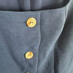 Sincerely Jules  Navy Blue Square Neck Sleeveless Button Up Mini Dress Size M Photo 2